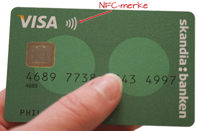 Betalingskort med NFC-merke